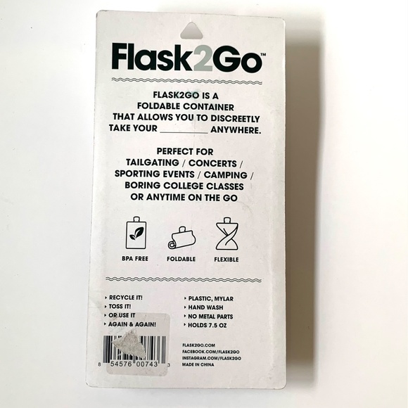 2 pack Pink Flask2Go Flask To Go Reusable - Picture 2 of 3